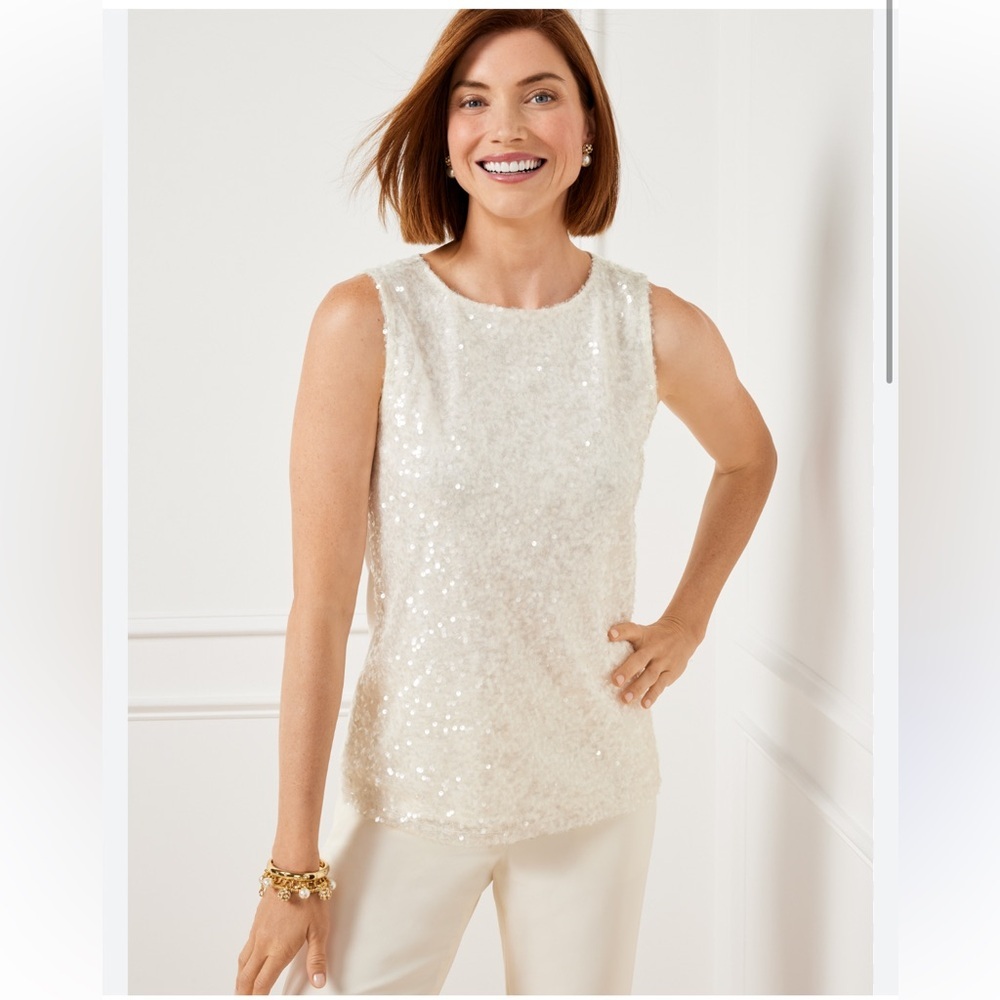 Talbots Sequin Tank Blouse Small